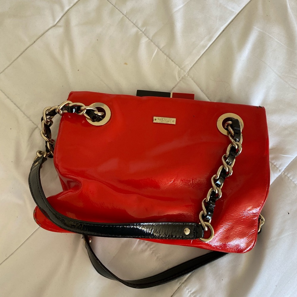 Red and Zebra Print Kate Spade Handbag